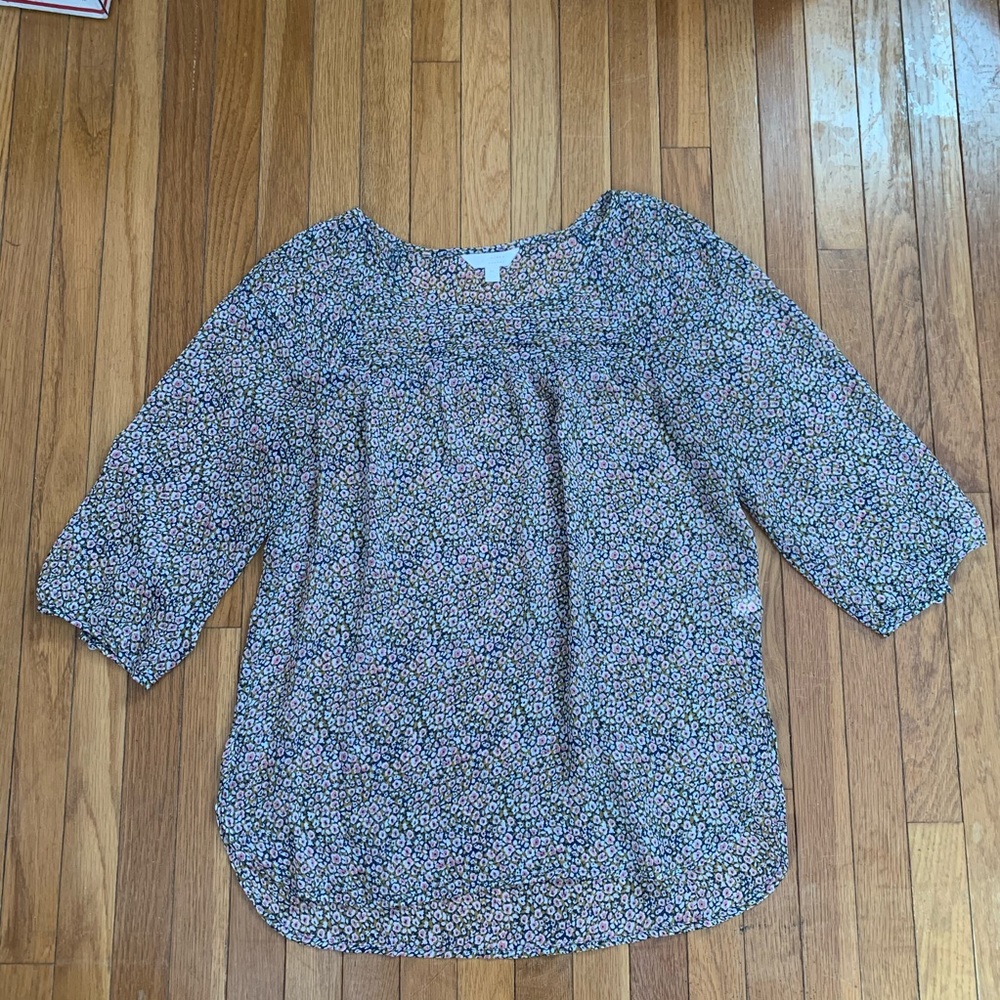 M - Sheer, floral, Lauren Conrad top tunic